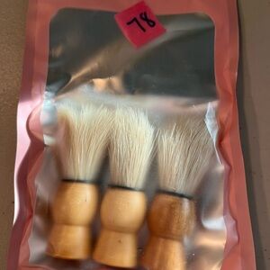 Set of Three Wooden Handle Brushes